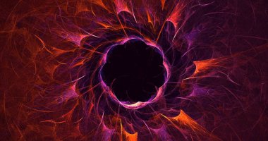 3B elle hazırlanmış soyut yuvarlak ışık arkaplanı