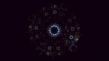 3B elle hazırlanmış soyut yuvarlak ışık arkaplanı