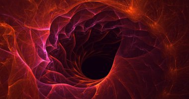 3D render soyut yeşil fraktal açık renkli