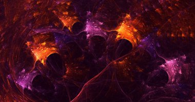 3D render soyut yeşil fraktal açık renkli