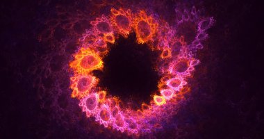 3B elle hazırlanmış soyut yuvarlak ışık arkaplanı