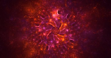 3D render soyut yeşil fraktal açık renkli