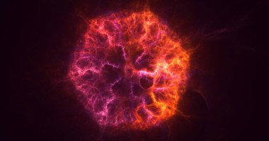 3B elle hazırlanmış soyut yuvarlak ışık arkaplanı