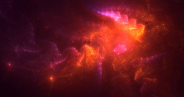 3B el ile soyut renkli fraktal ışık arkaplanı oluşturma