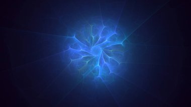 3B elle hazırlanmış soyut yuvarlak ışık arkaplanı