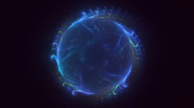 3B elle hazırlanmış soyut yuvarlak ışık arkaplanı