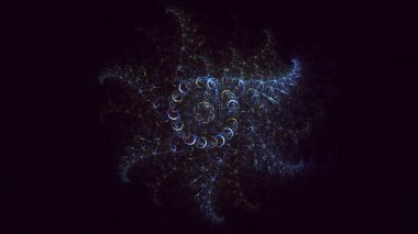 3B elle hazırlanmış soyut yuvarlak ışık arkaplanı