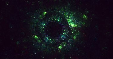 3B elle hazırlanmış soyut yuvarlak ışık arkaplanı