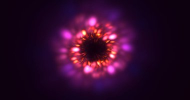 3B elle hazırlanmış soyut yuvarlak ışık arkaplanı