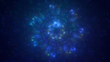 3B elle hazırlanmış soyut yuvarlak ışık arkaplanı