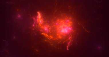 3B el ile soyut fraktal ışık arkaplanı oluşturma