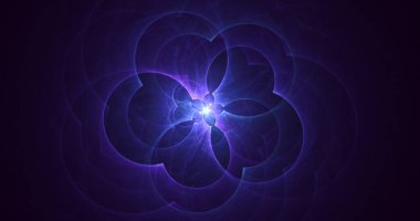 3B elle hazırlanmış soyut yuvarlak ışık arkaplanı