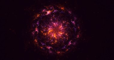 3B elle hazırlanmış soyut yuvarlak ışık arkaplanı