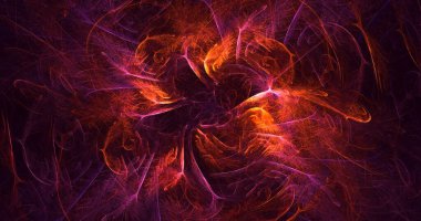 3B elle hazırlanmış soyut fantezi ışık fraktal arkaplan