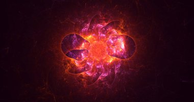 Soyut fraktal çokgen arkaplanı 3B elle hazırlama 