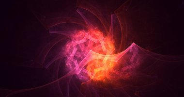 Soyut fraktal çokgen arkaplanı 3B elle hazırlama 