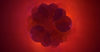 Soyut fraktal çokgen arkaplanı 3B elle hazırlama 