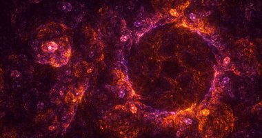 3B el ile soyut renkli fraktal ışık arkaplanı oluşturma