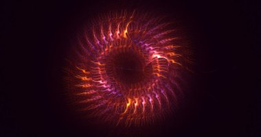 3B elle hazırlanmış soyut yuvarlak ışık arkaplanı