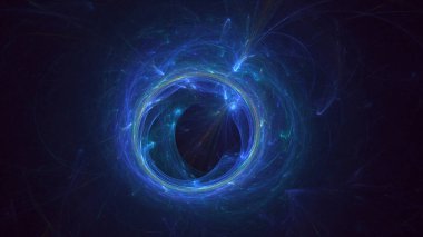 3B el ile soyut renkli fraktal ışık arkaplanı oluşturma