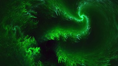 3B el ile soyut renkli fraktal ışık arkaplanı oluşturma