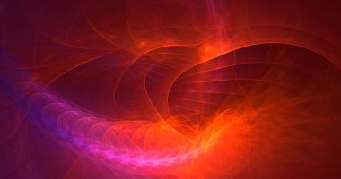 3B el ile soyut fraktal ışık arkaplanı oluşturma