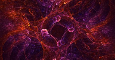 3B elle hazırlanmış soyut yuvarlak ışık arkaplanı