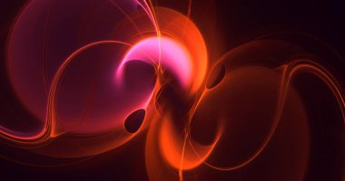 3B el ile soyut renkli fraktal ışık arkaplanı oluşturma