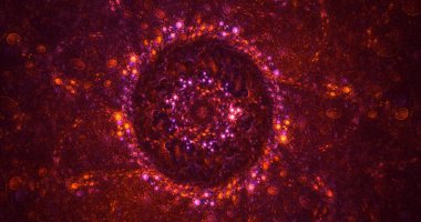 3B elle hazırlanmış soyut fantezi ışık fraktal arkaplan