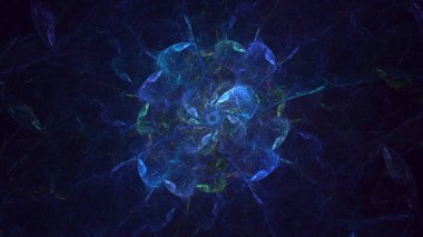 3B elle hazırlanmış soyut yuvarlak ışık arkaplanı