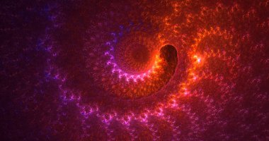 3B el ile soyut fraktal ışık arkaplanı oluşturma