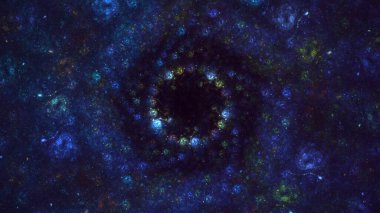 3B elle hazırlanmış soyut yuvarlak ışık arkaplanı