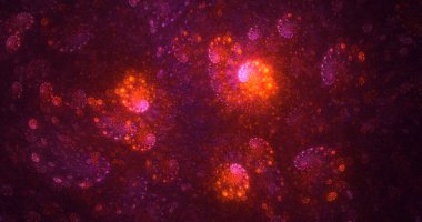 3B el ile soyut fraktal ışık arkaplanı oluşturma