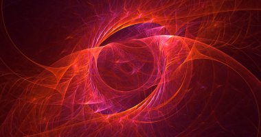 3B el ile soyut renkli fraktal ışık arkaplanı oluşturma