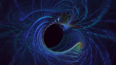 3B el ile soyut renkli fraktal ışık arkaplanı oluşturma