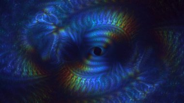 3B el ile soyut renkli fraktal ışık arkaplanı oluşturma