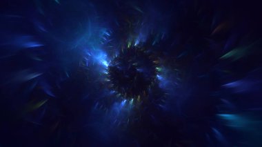 3B el ile soyut renkli fraktal ışık arkaplanı oluşturma