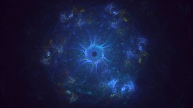 3B elle hazırlanmış soyut yuvarlak ışık arkaplanı