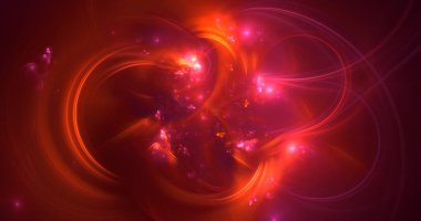 3B el ile soyut renkli fraktal ışık arkaplanı oluşturma