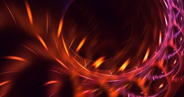 3B el ile soyut renkli fraktal ışık arkaplanı oluşturma