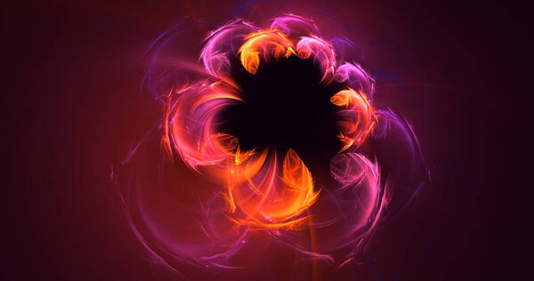 3D manual rendering abstract colorful fractal light background