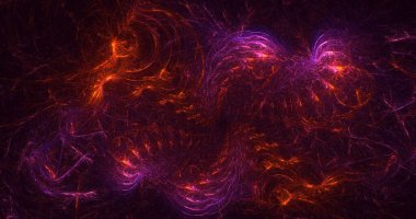 3B el ile soyut renkli fraktal ışık arkaplanı oluşturma