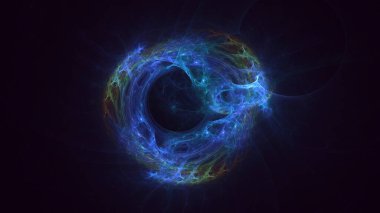 3B elle hazırlanmış soyut yuvarlak ışık arkaplanı