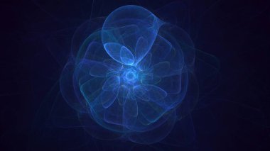 3B elle hazırlanmış soyut yuvarlak ışık arkaplanı