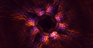 3B elle hazırlanmış soyut yuvarlak ışık arkaplanı