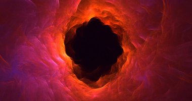 3B el ile soyut renkli fraktal ışık arkaplanı oluşturma