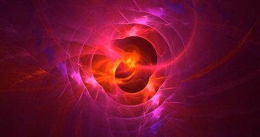 3B el ile soyut renkli fraktal ışık arkaplanı oluşturma