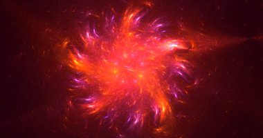 3D elle hazırlama soyut çoklu renk teknolojisi fraktal ışık arkaplanı