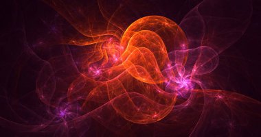 3D elle hazırlama soyut çoklu renk teknolojisi fraktal ışık arkaplanı