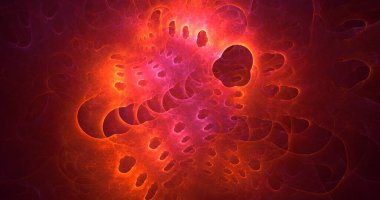 3D elle hazırlama soyut çoklu renk teknolojisi fraktal ışık arkaplanı